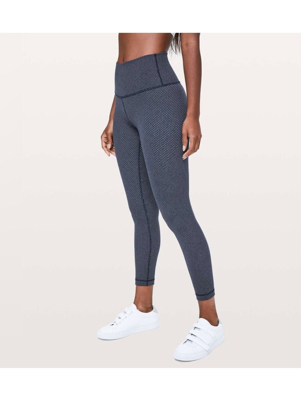 lululemon Wunder Under NWOT Navy Polka Dot Leggings Size 6 High Rise